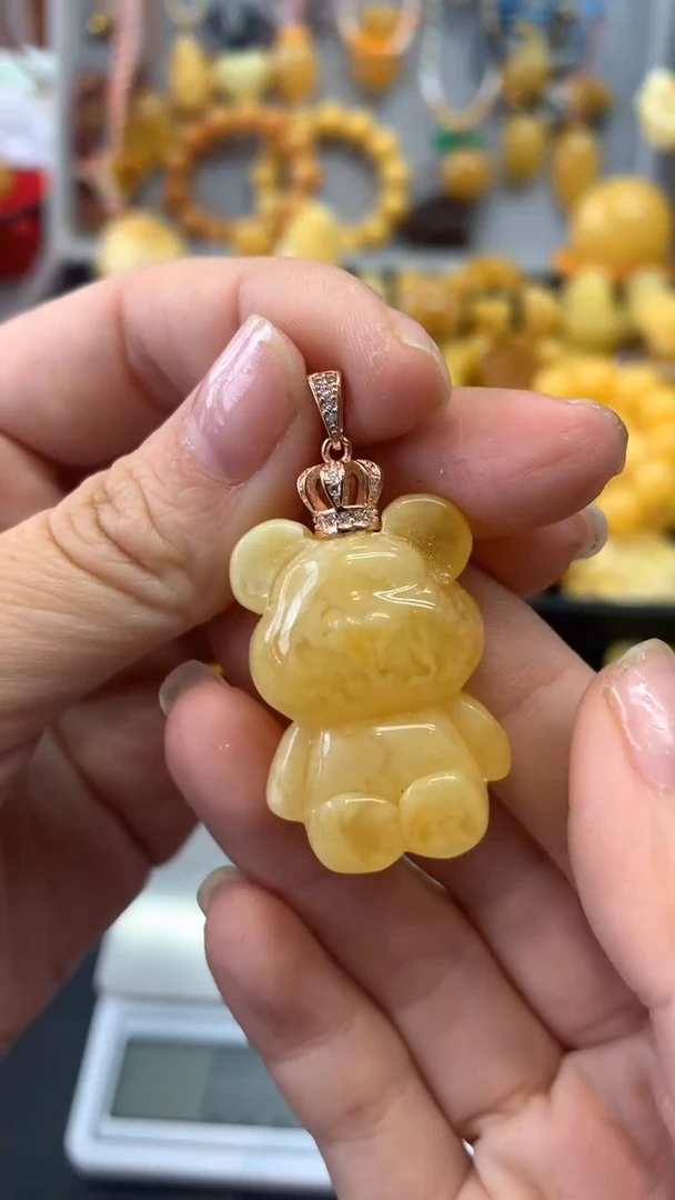 【闪购商品】琥珀珠宝奇石银S925镶嵌76