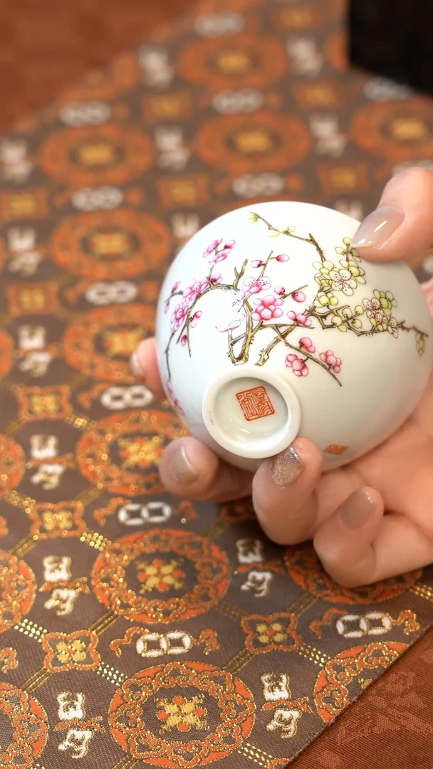 【闪购商品】Y溢珍堂双枝梅花鸡心杯