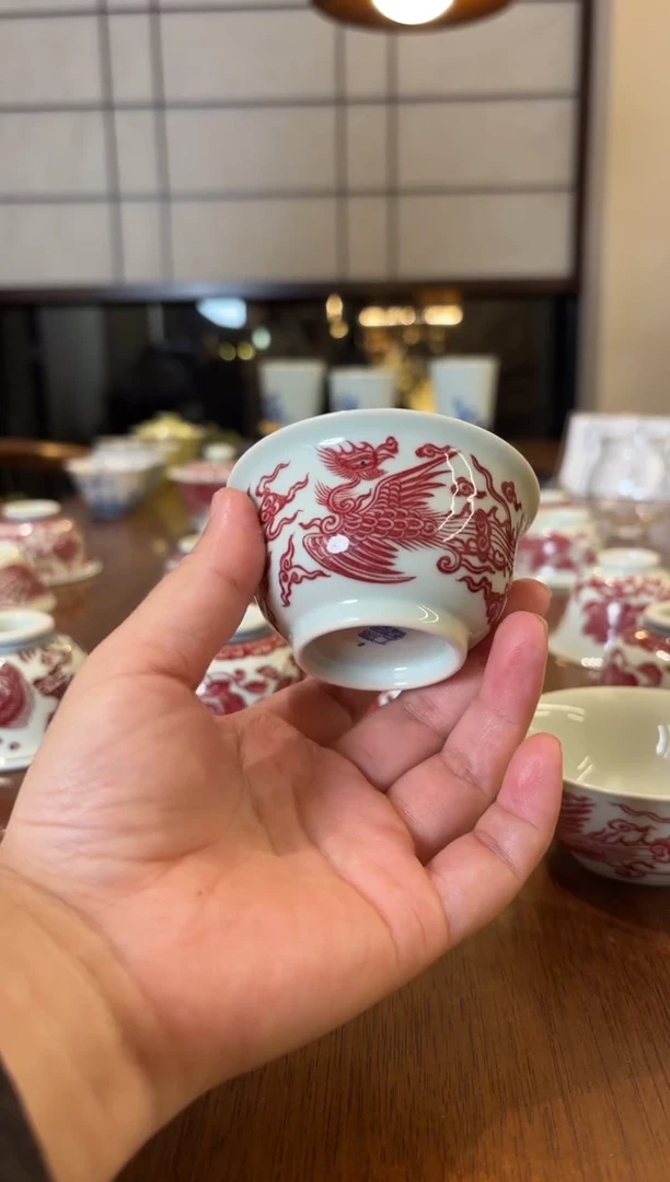 釉里红凤凰杯试试