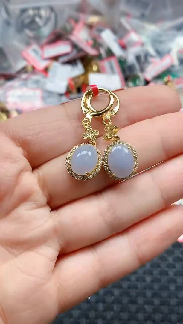 银S925镶嵌戒指翡翠天然A货缅甸翡翠