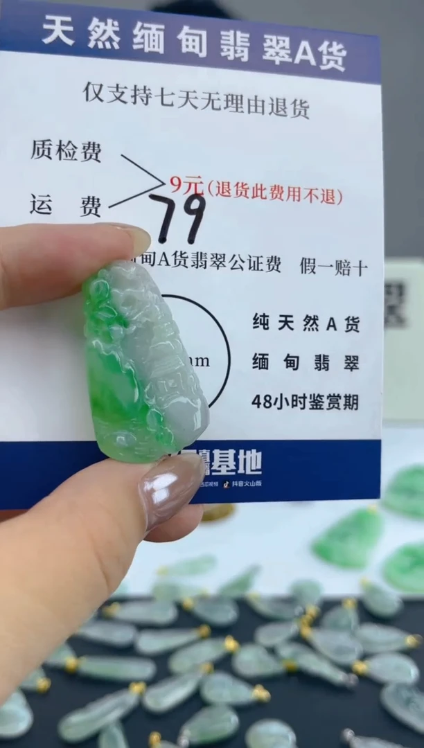 颈饰未镶嵌翡翠天然A货翡翠