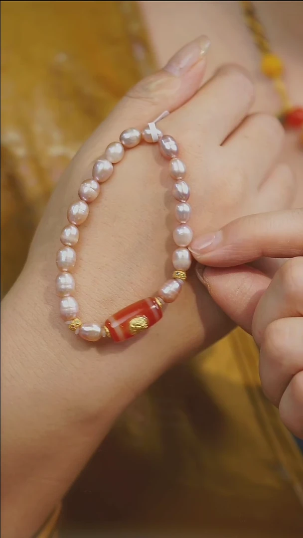 【闪购商品】玛瑙/玉髓手串银S925镶嵌多样性发其一