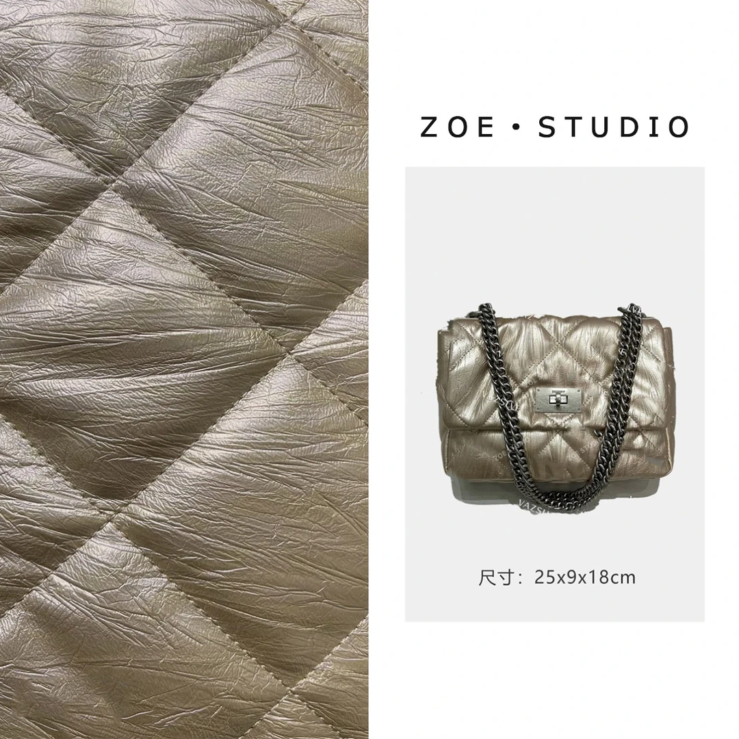 【佐伊甄选】ZT-D7176-香槟色轻奢女士时尚小众单肩腋下斜跨包包