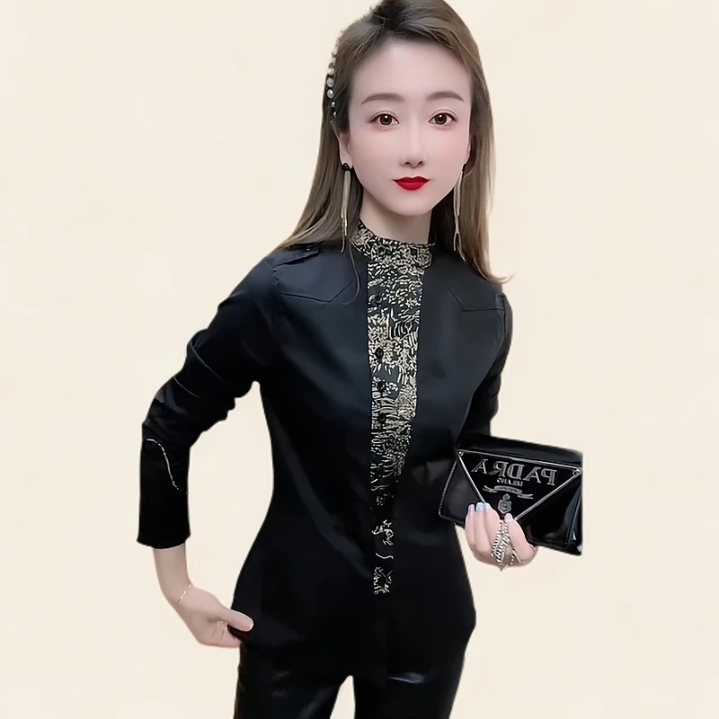 2024年秋冬新款拼接半高领打底衫小众设计感遮肚子显瘦气质上衣潮