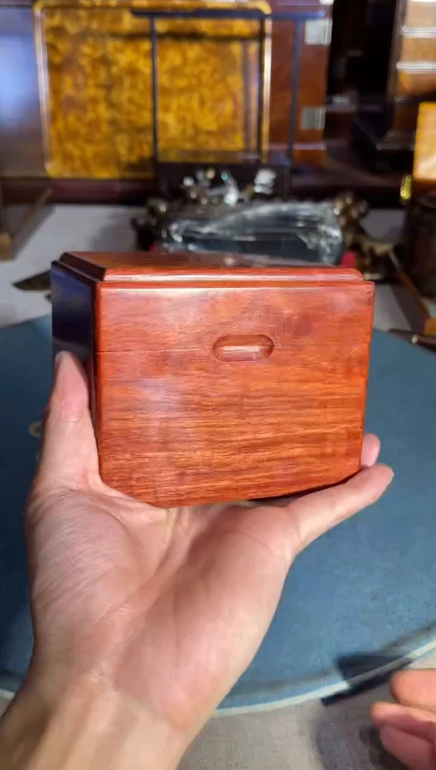 乌木类成套家具缅花首饰盒 20