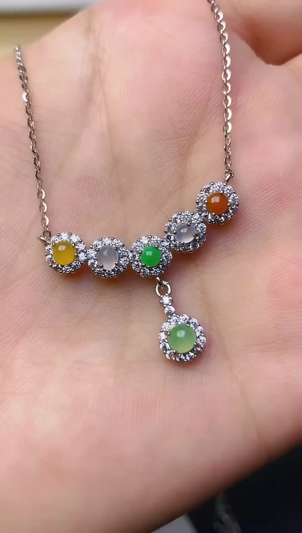 翡翠戒指银S925镶嵌百内无证书