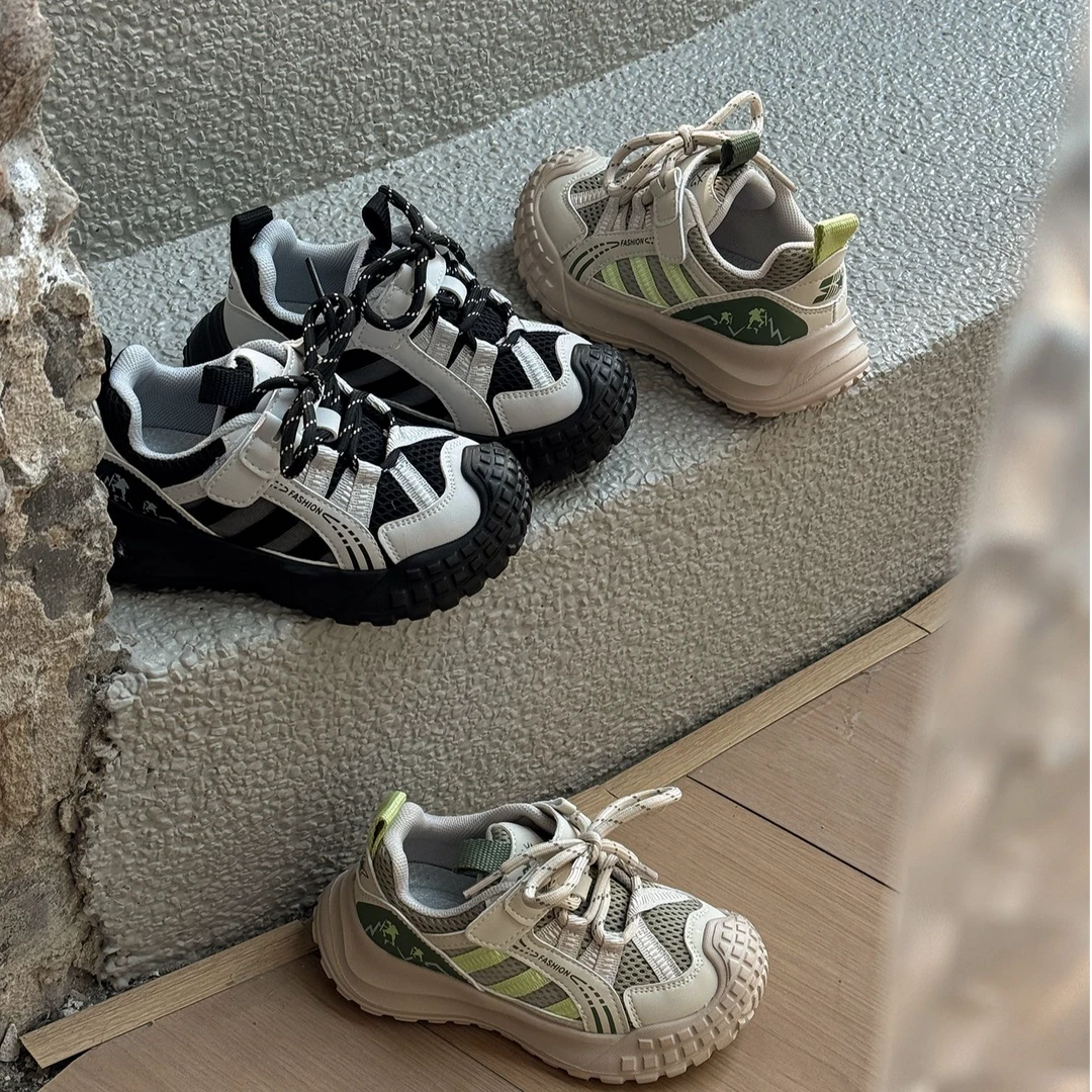 26-37儿童运动鞋轻便学生跑步单鞋透气软底防滑男女童防踢榴莲底