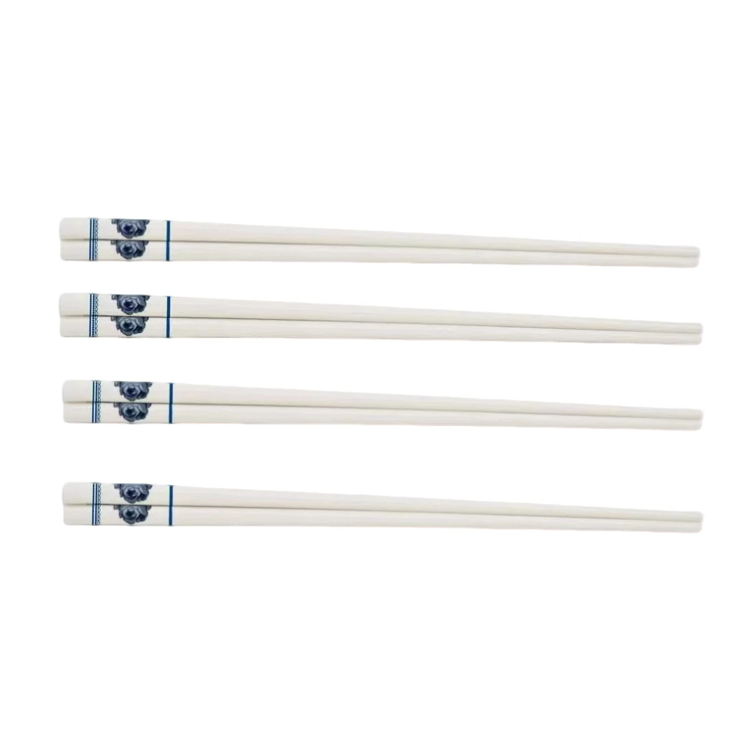 【KA家】蓝玫瑰陶瓷精品筷子 四双礼盒装 复古靛蓝 VINTAGE INDIGO