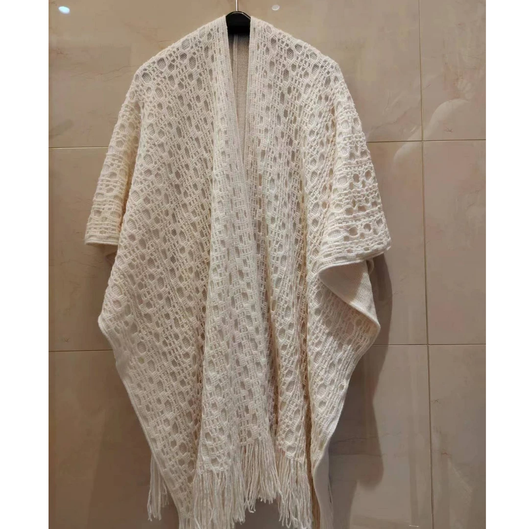 苏故里【青柠雨巷】设计师款春秋针织百搭纯色时尚休闲女士旗袍披肩