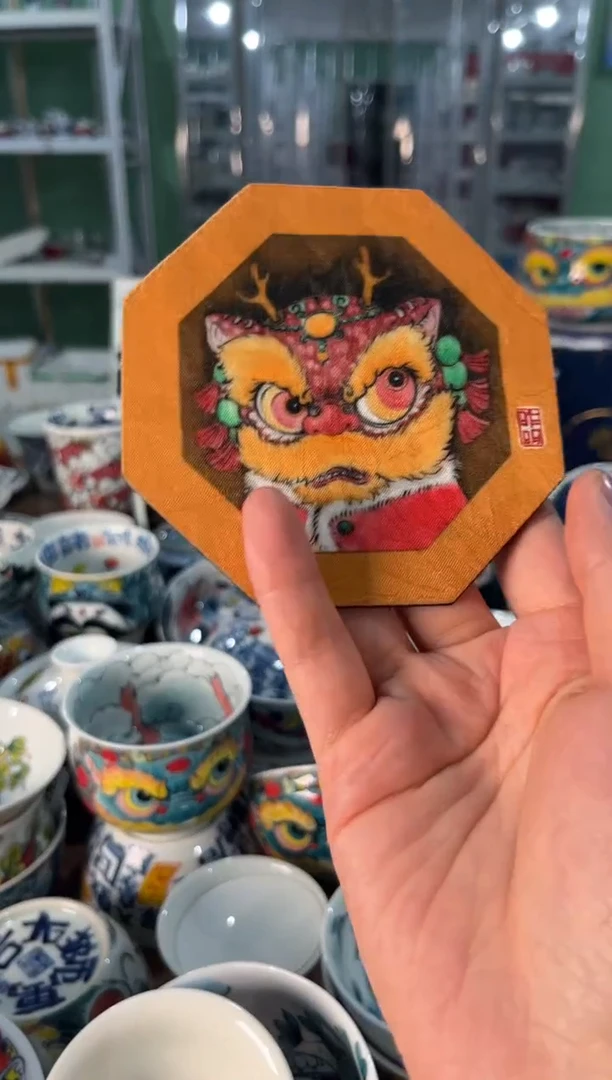 昨明景德镇陶瓷：杯垫