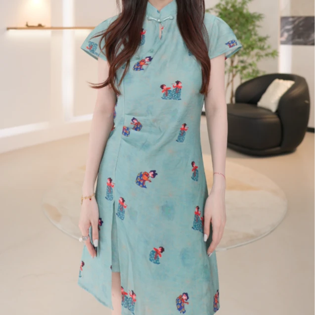 【唐宫夜宴】夏季新中式宽松气质减龄两件套套装