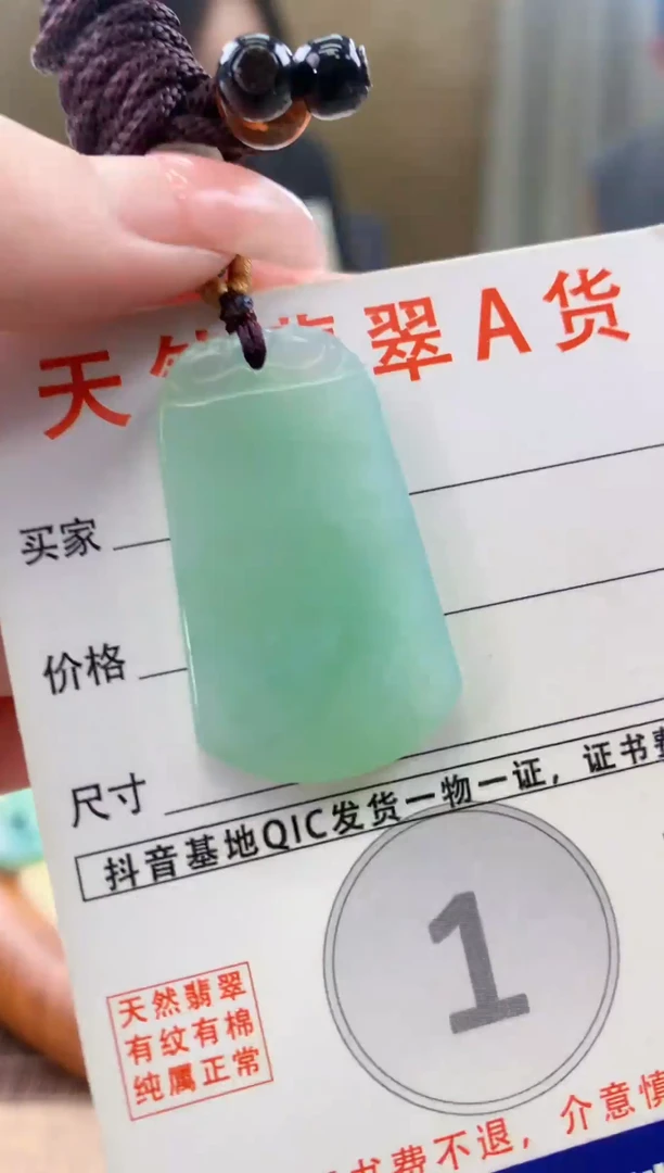 颈饰未镶嵌翡翠天然A货翡翠挂件