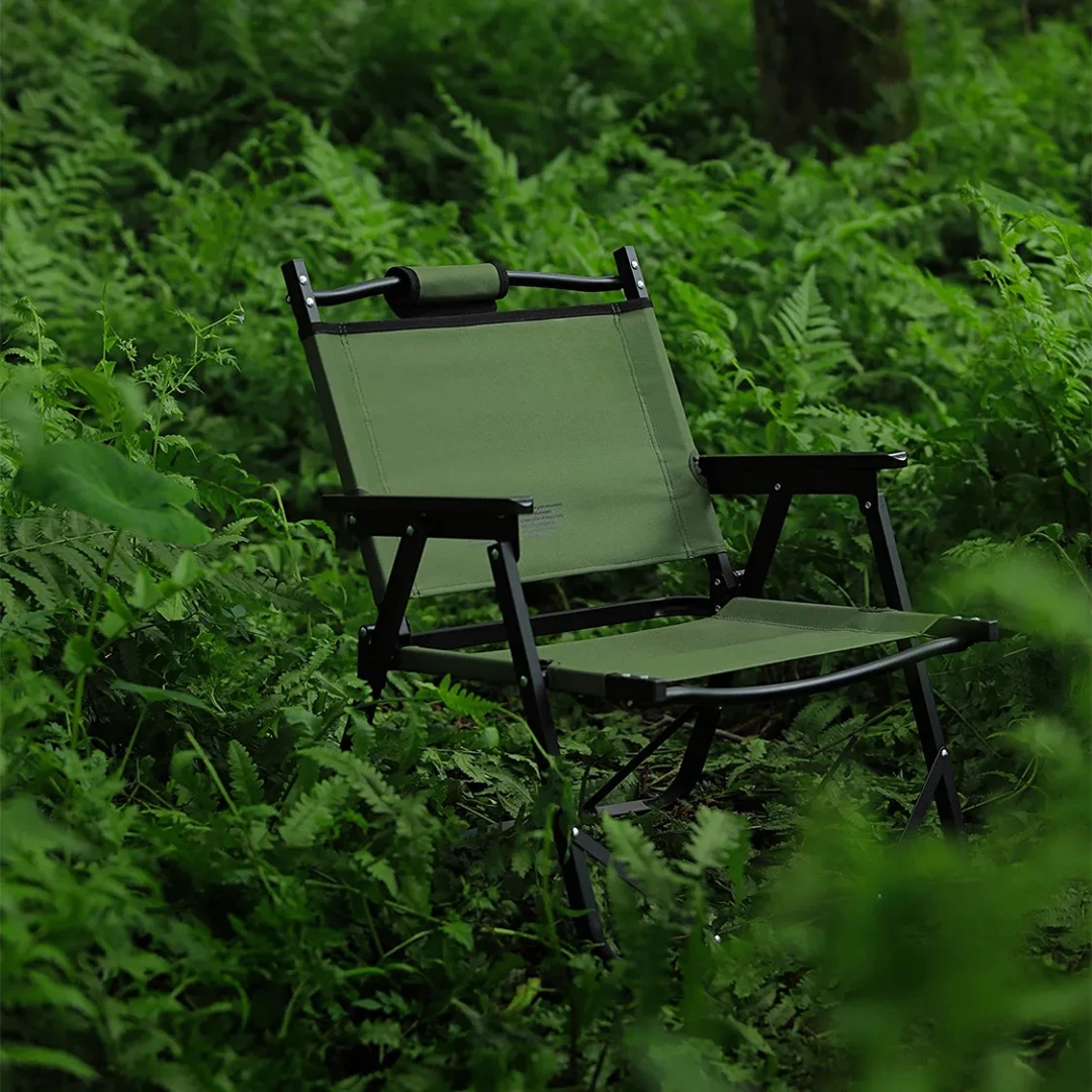 【 折叠椅绿色黑金】2kg黑金配色，露营野餐钓鱼一秒躺平，稳如泰山！