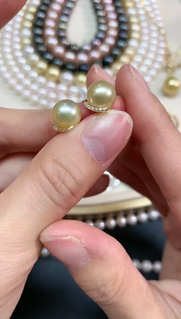 【闪购商品】海水珍珠耳饰18K金镶嵌A96|1999