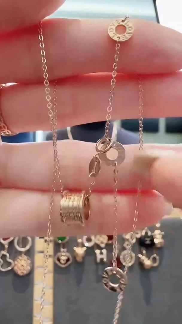 套链18K金18K金3饼路路通套链