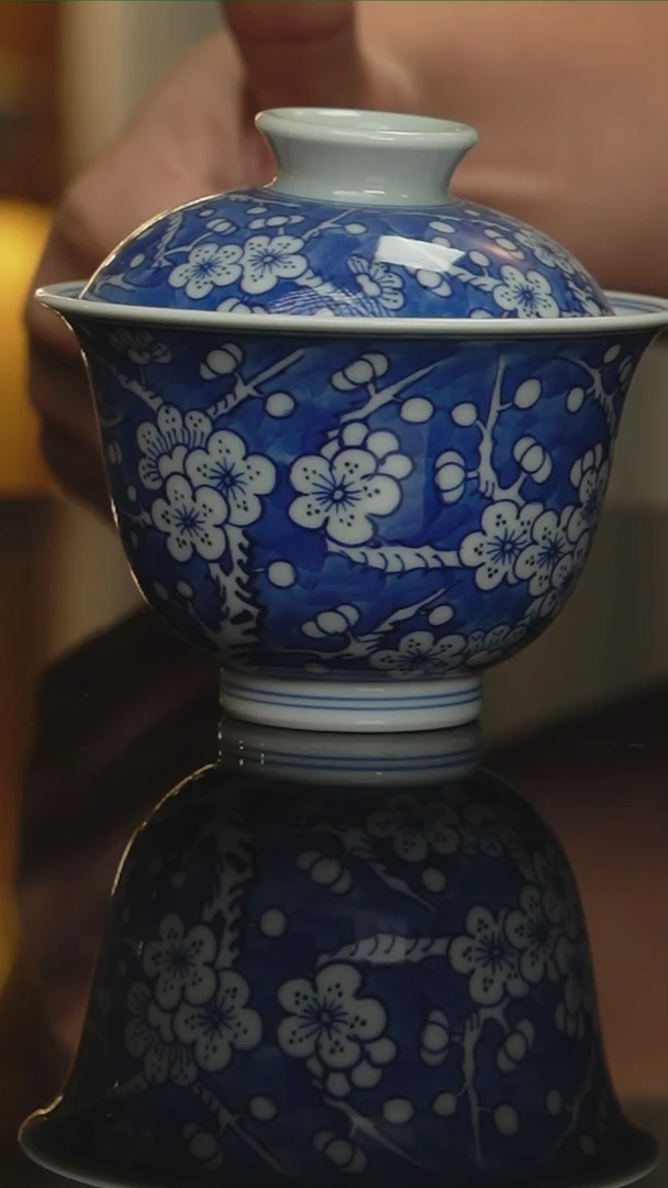 子舍冰梅盖碗碗碗