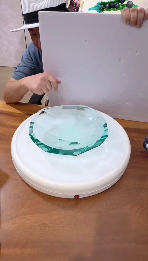 摆件湖水绿多边形艺术果盘