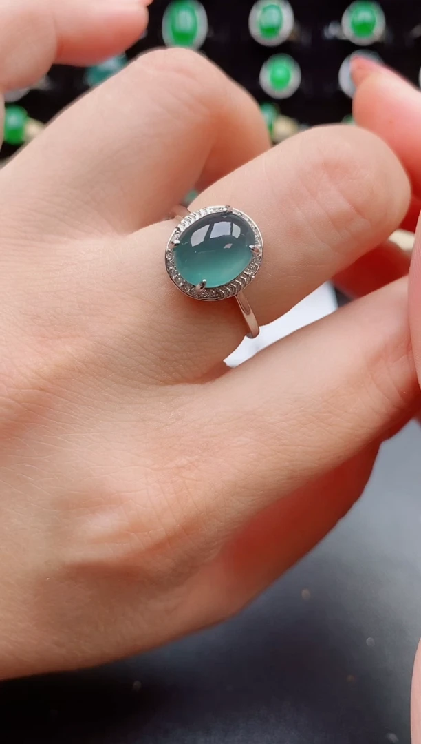 【闪购商品】翡翠戒指银S925镶嵌6586565