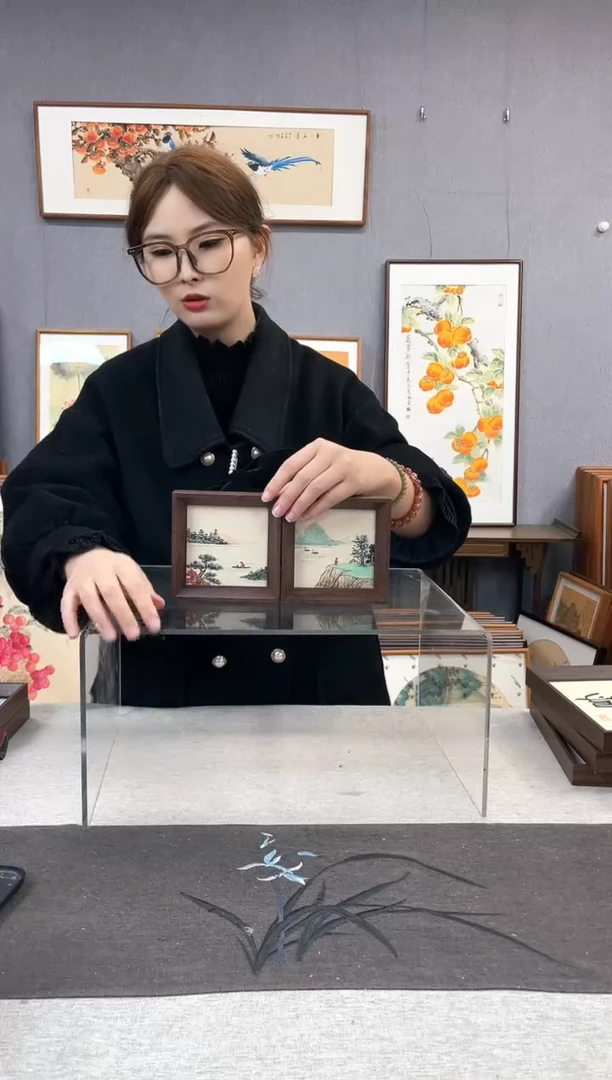 【闪购商品】国画5寸-小摆台作品-两个