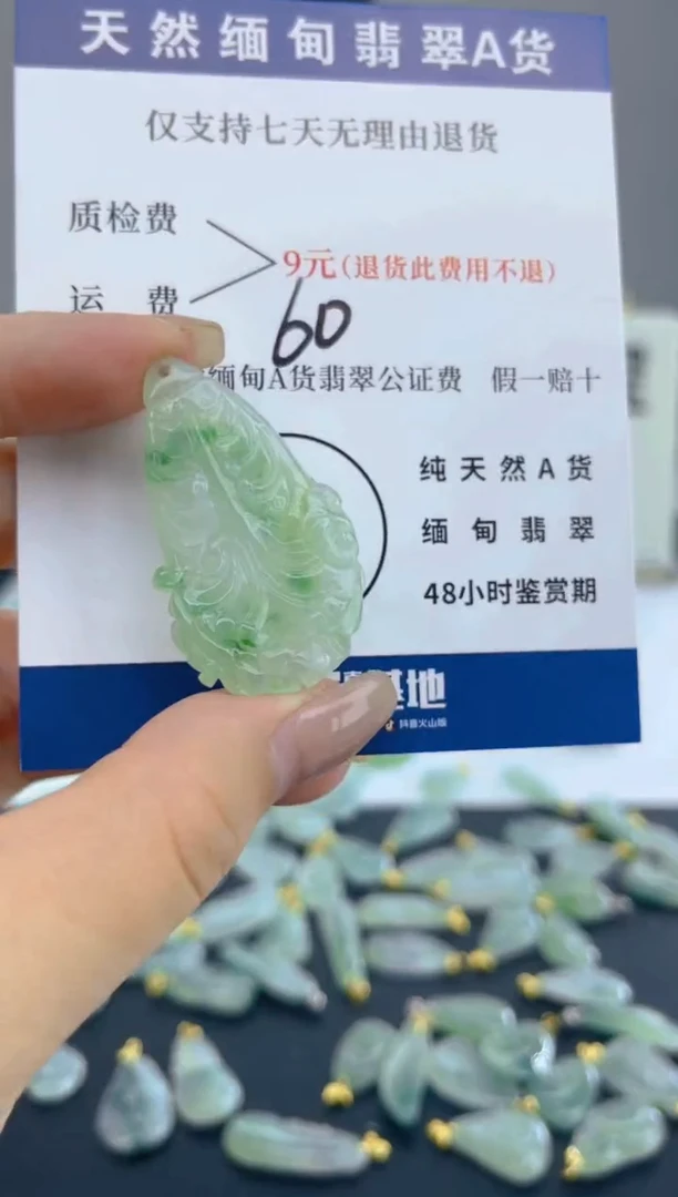 颈饰未镶嵌翡翠天然A货翡翠  60