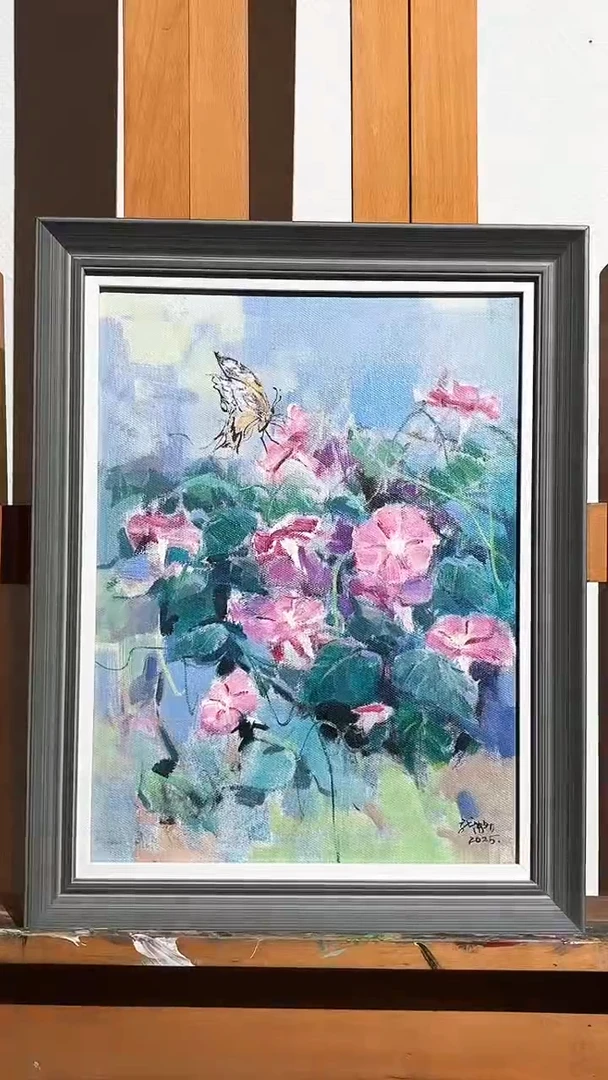 油画龙老师油画作品 带荣宝斋宁波证书 20