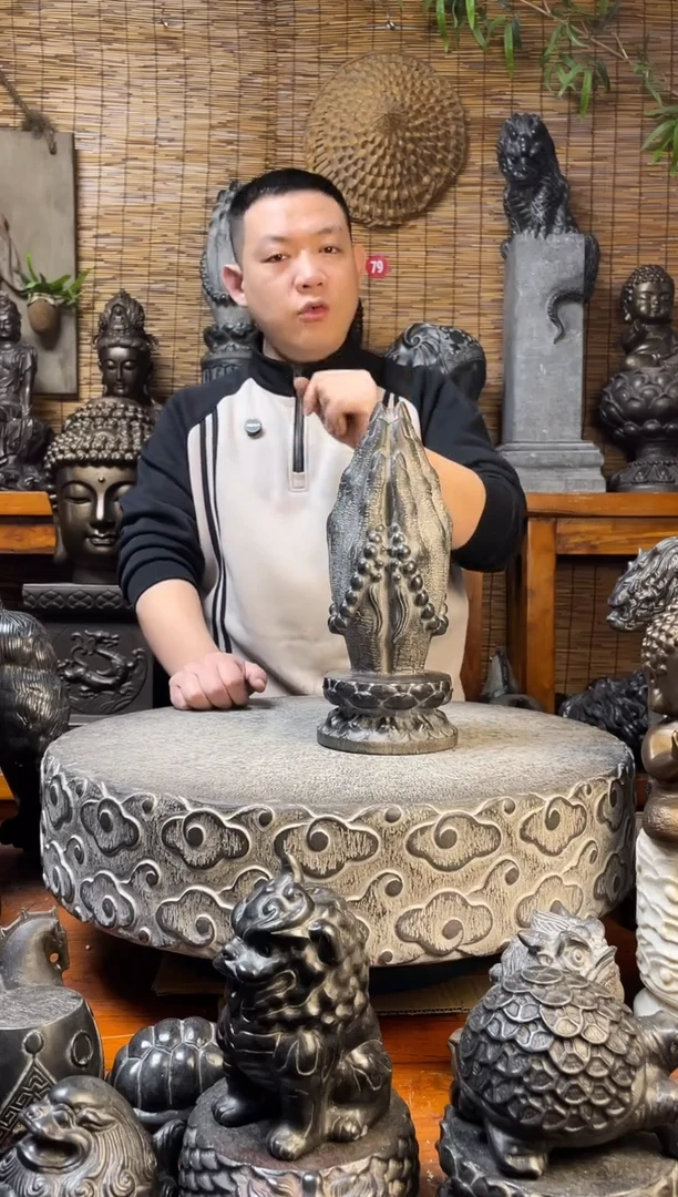 石材天然青石雕刻34佛手