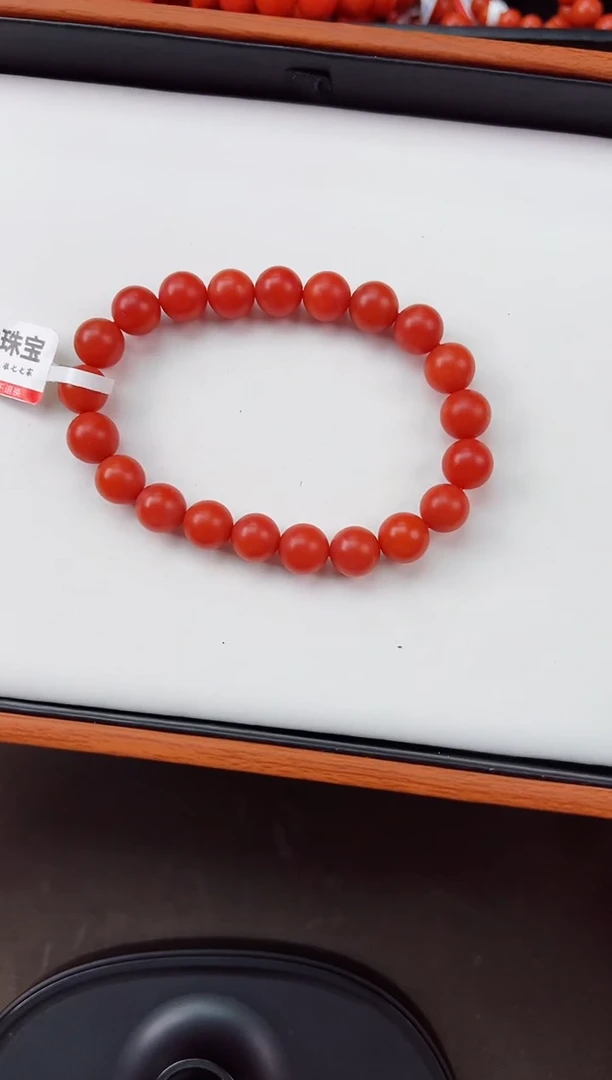 【闪购商品】南红玛瑙手串未镶嵌保山阿东寨高品单圈手串 卡9+
