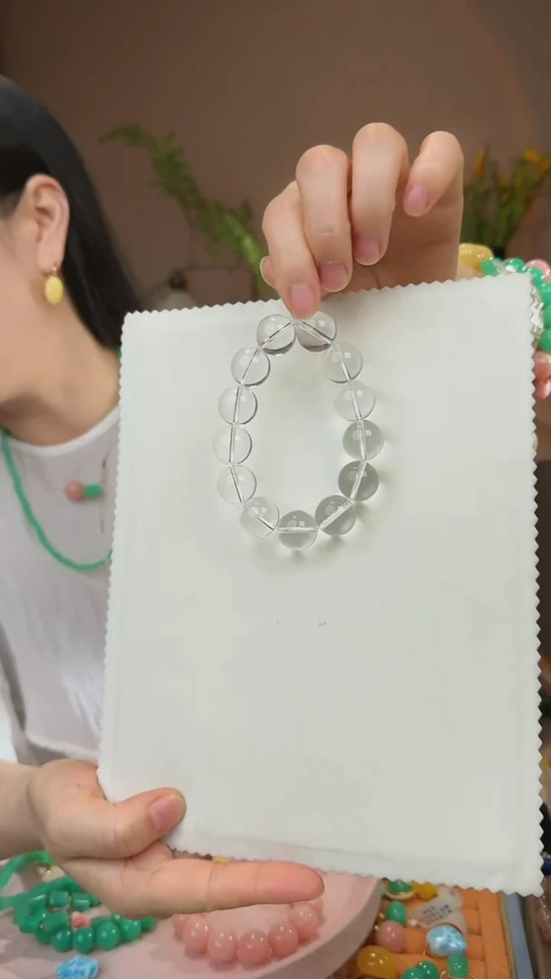 未镶嵌手串水晶小*儿天然双A级白水晶手串