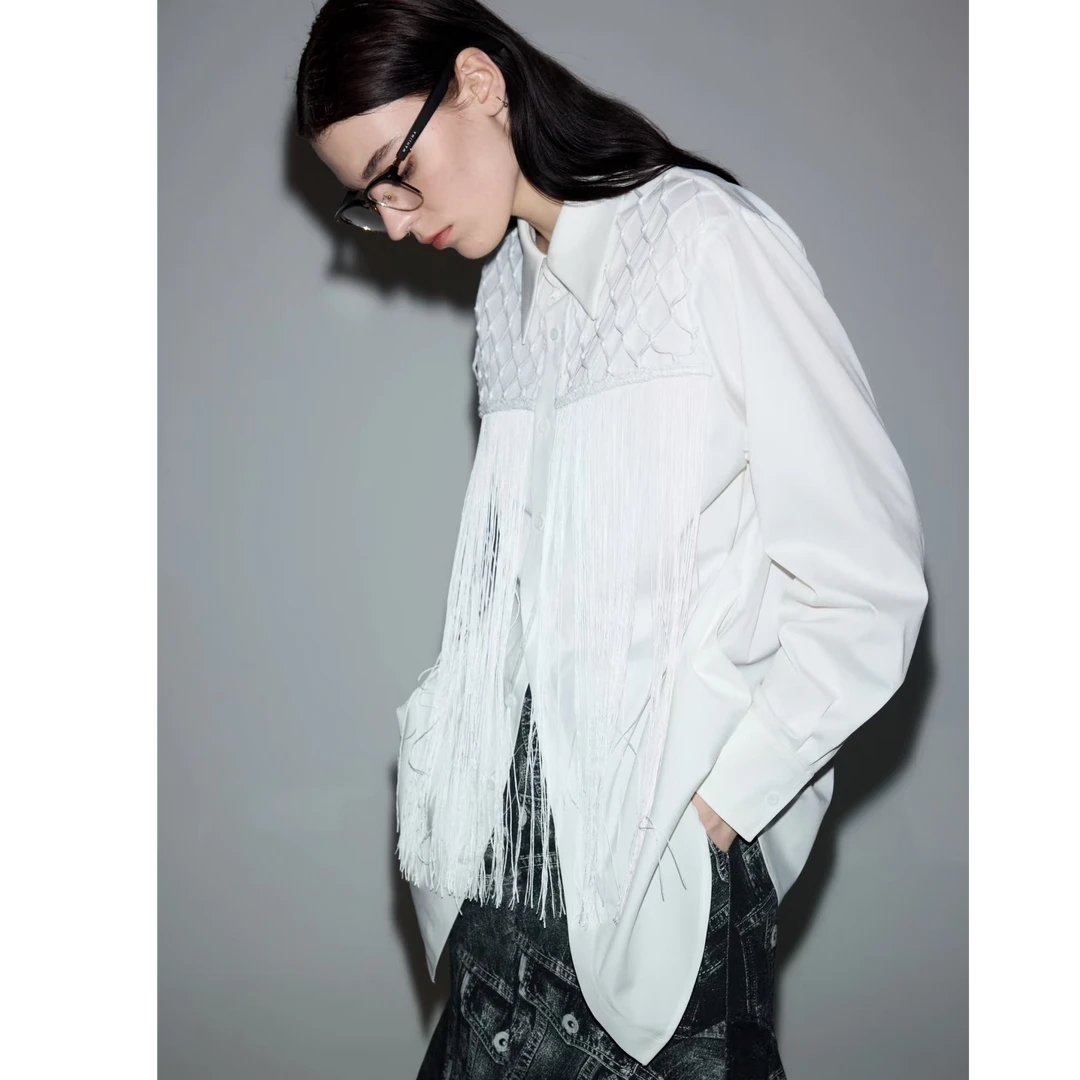 U.T明星同款白色衬衫C074