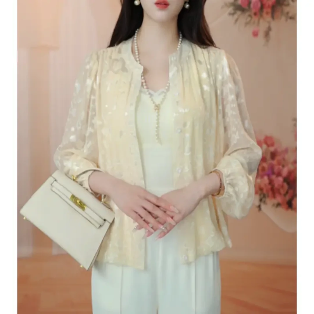 X2025春夏气质优雅时尚气质显瘦外套百搭轻奢开衫