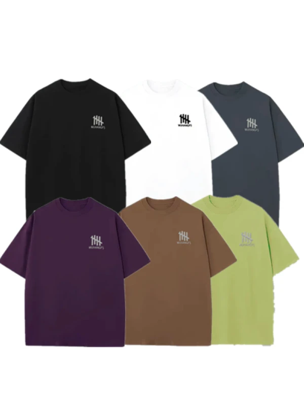 【定制款】重磅纯棉圆领百搭休闲情侣短袖--《斜杠》-08