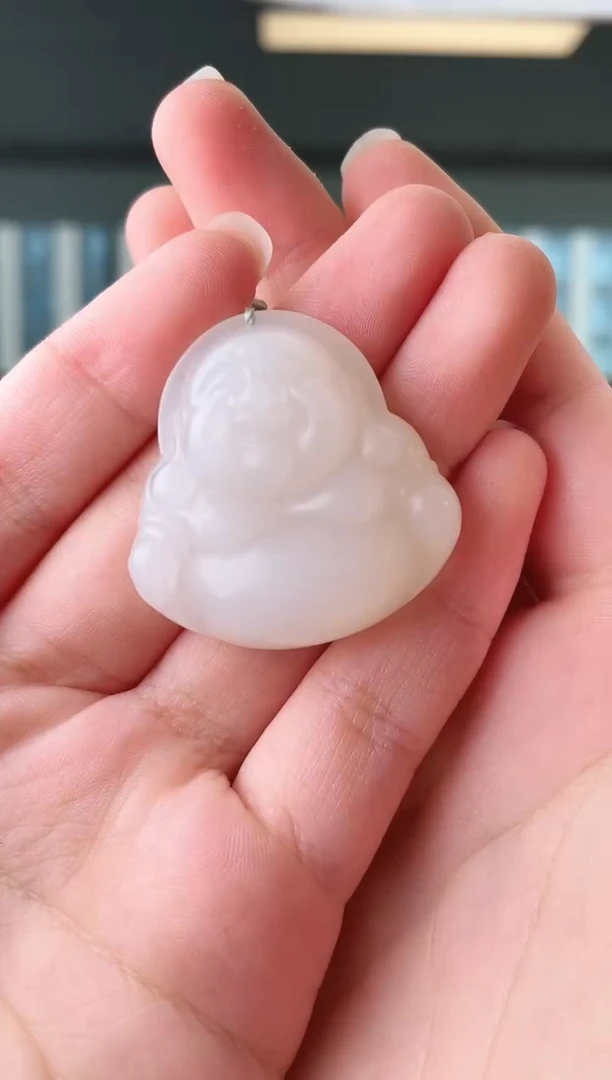 和田玉未镶嵌颈饰佛公 xp