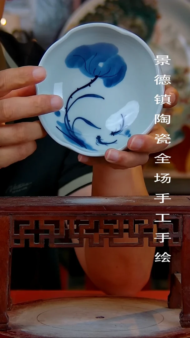 摆件手景德镇陶瓷 全场手工绘