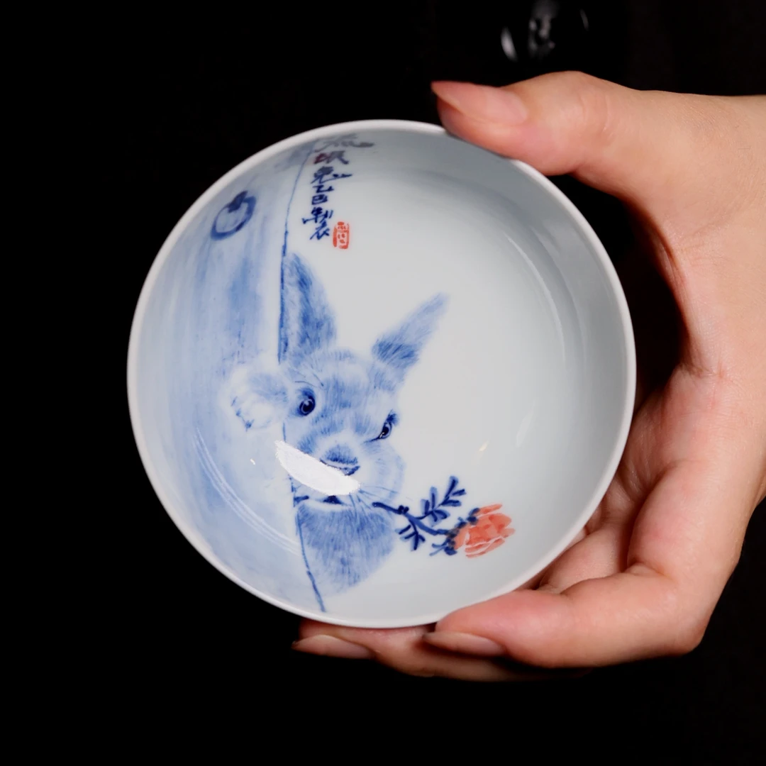 张剑平老师，流氓兔普洱杯，约60-80CC茶杯陶瓷