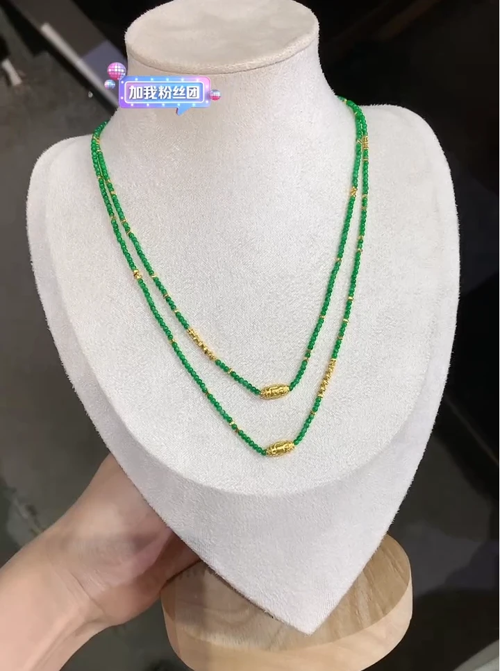 足金翡翠珠链-KG08-多样性发一件-JM|CZL