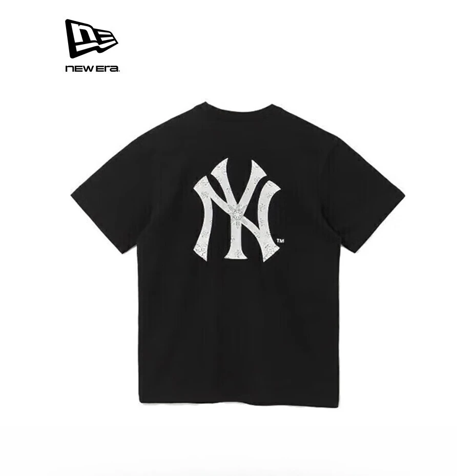 NEW ERA x MLB 纽亦华短袖男女同款夏季运动T恤NY腰果花宽松短袖