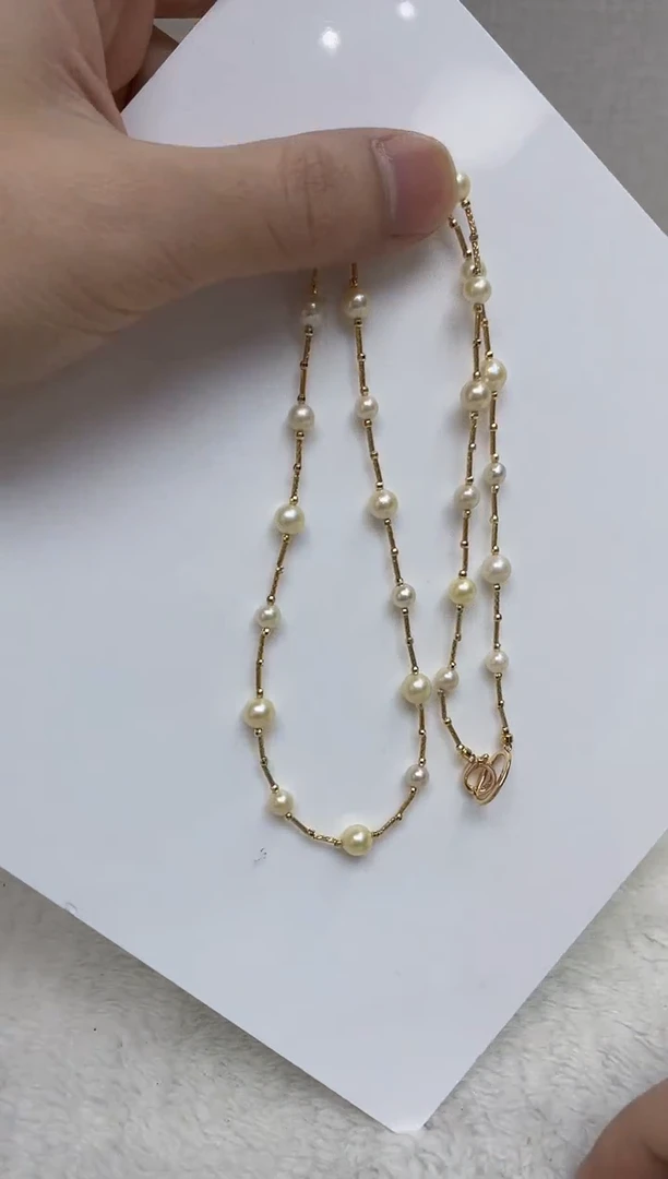 颈饰银S925镶嵌海水珍珠