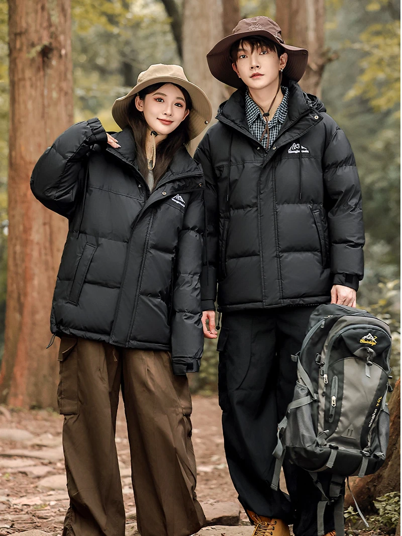 新款男女同款潮牌加厚秋冬连帽保暖情侣棉服滑雪冬季