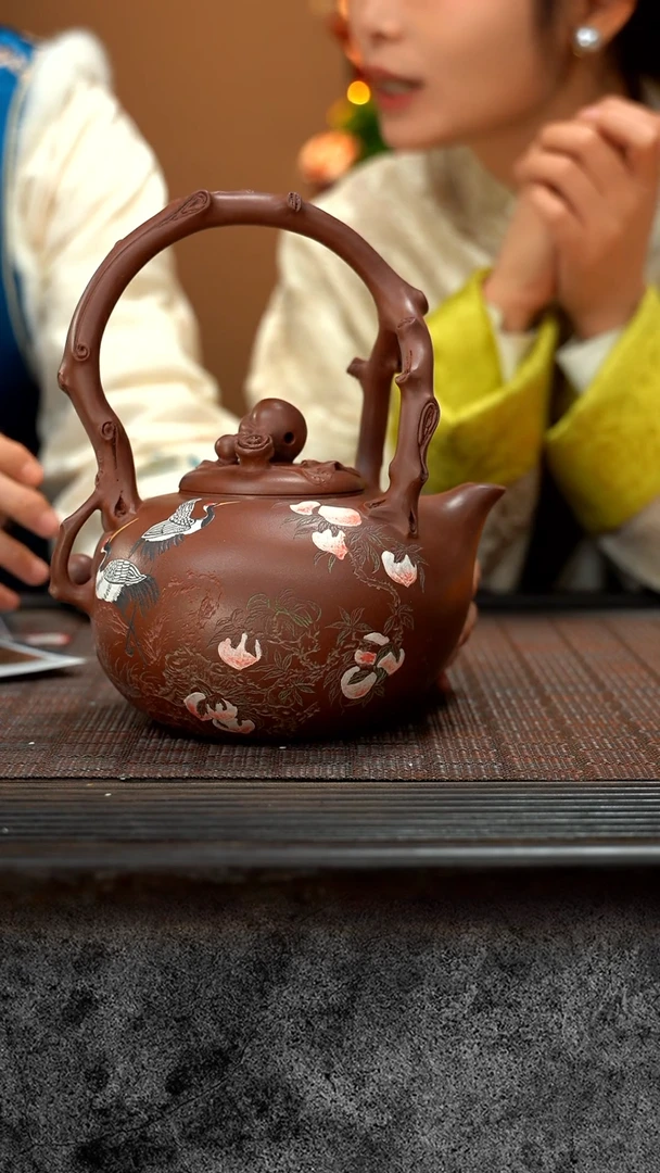 【闪购商品】紫砂茶壶寿桃提梁 FYL