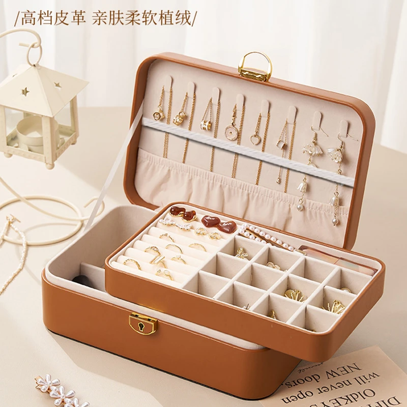 首饰盒/箱 【3天发货】高档珠宝黄金专用收纳盒饰品耳饰项链首饰盒