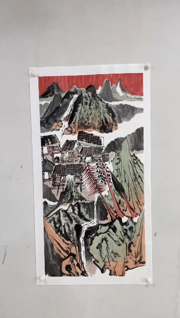 国画Y-高殿霞老师绘画作品-8平尺展览原作（带荣宝斋宁波证书）