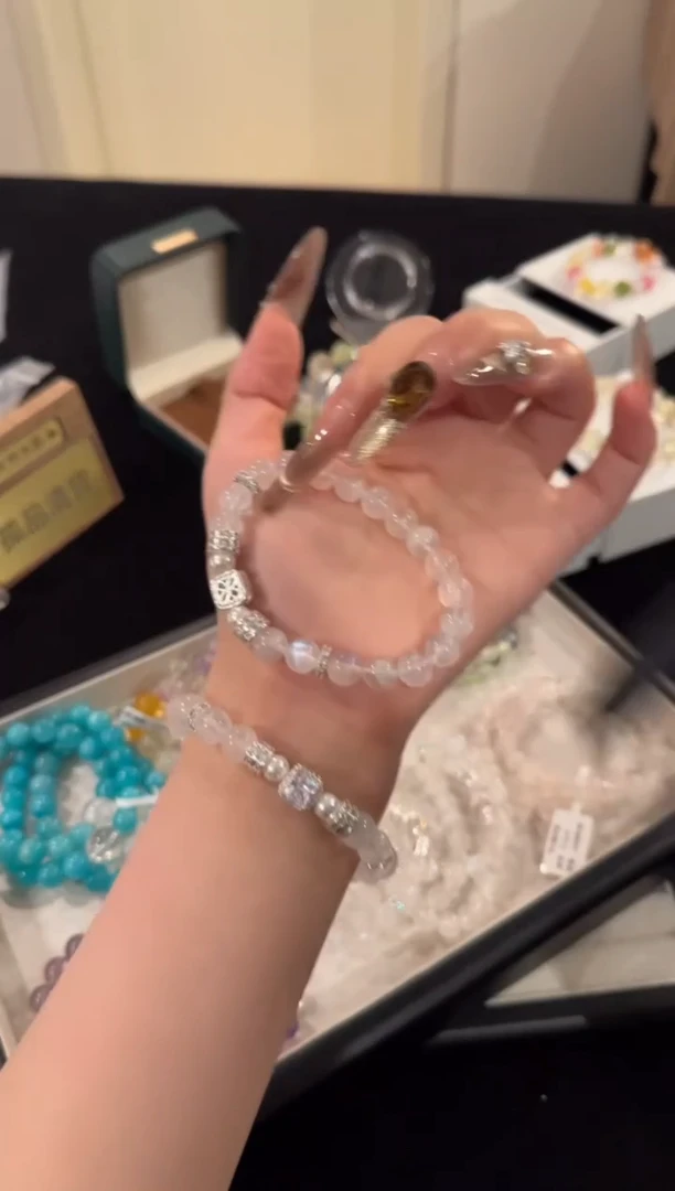 水晶手链合金蓝月光A52