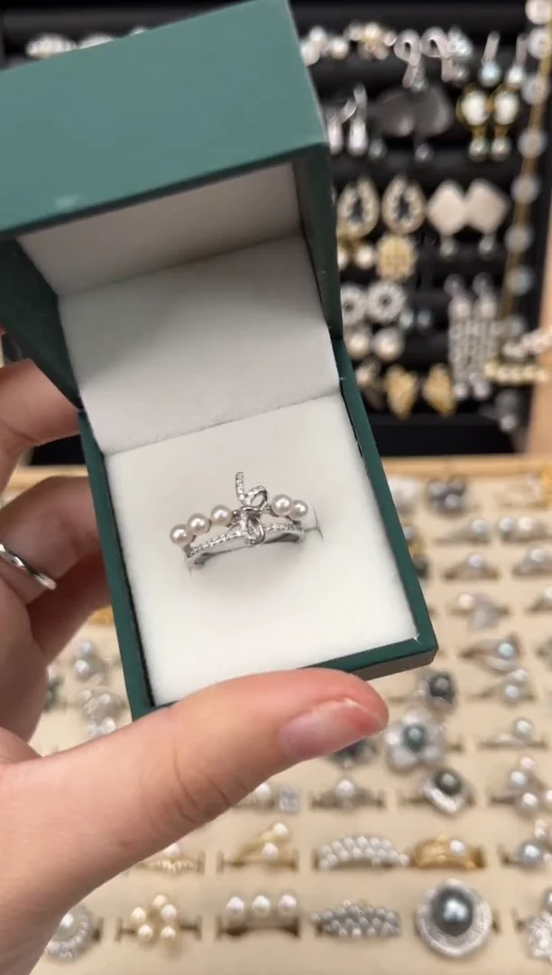 【闪购商品】淡水珍珠戒指银S925镶嵌微瑕