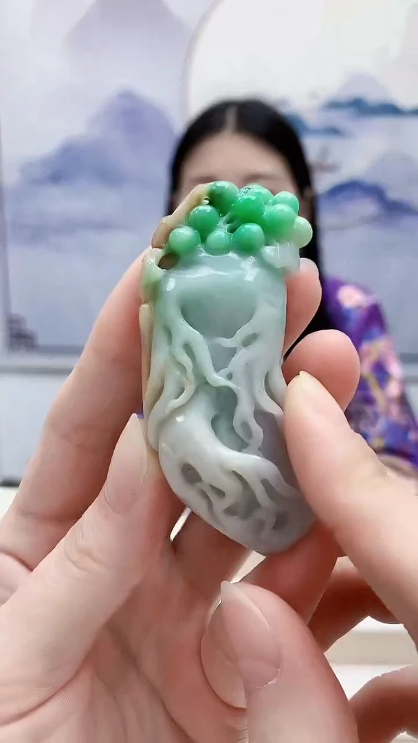 未镶嵌定制翡翠4812ry-毛货挂件22