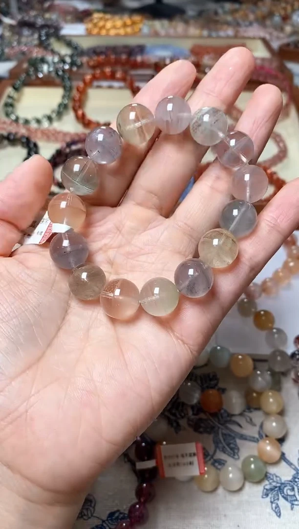 未镶嵌手链水晶千层彩幽灵13