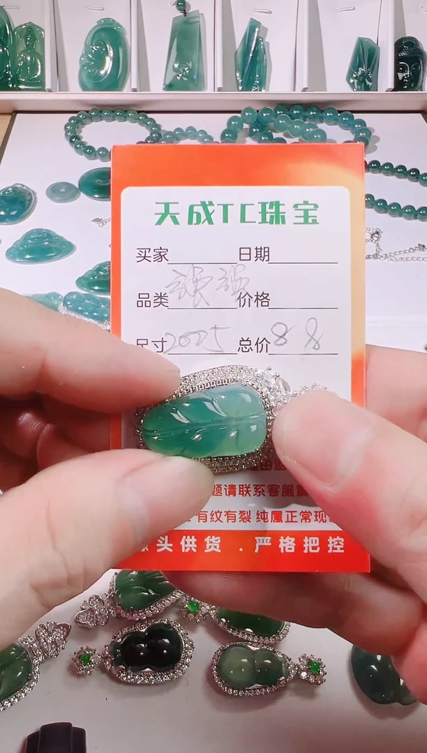 颈饰未镶嵌翡翠天然A货翡翠挂件