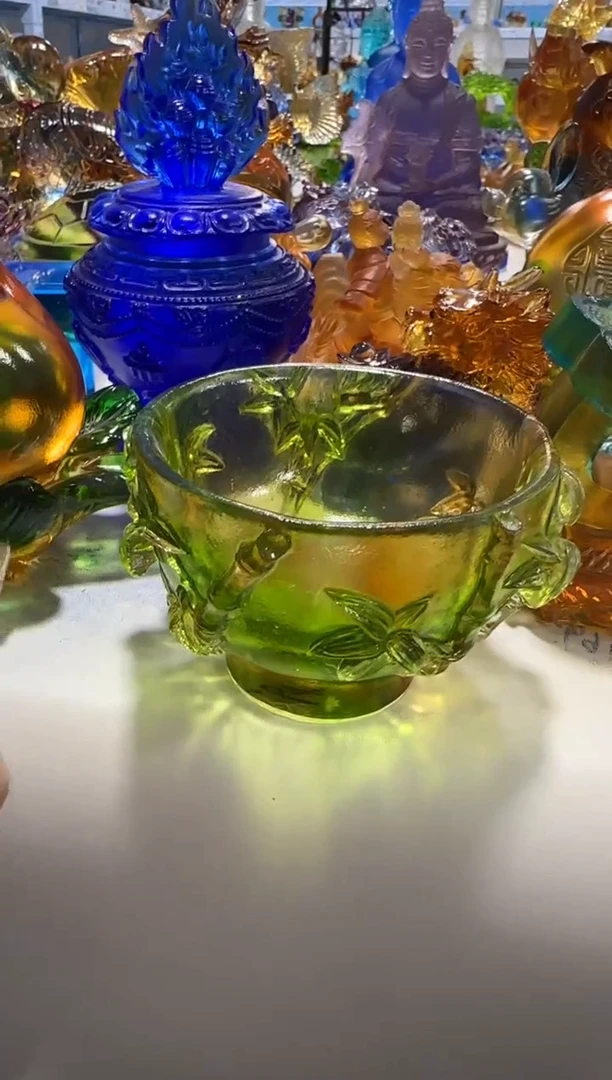 手工艺品琉璃534微瑕纯手工琉璃假一罚十