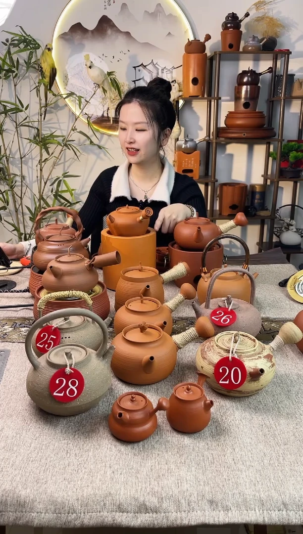 【闪购商品】全手工朱泥提梁+壶垫