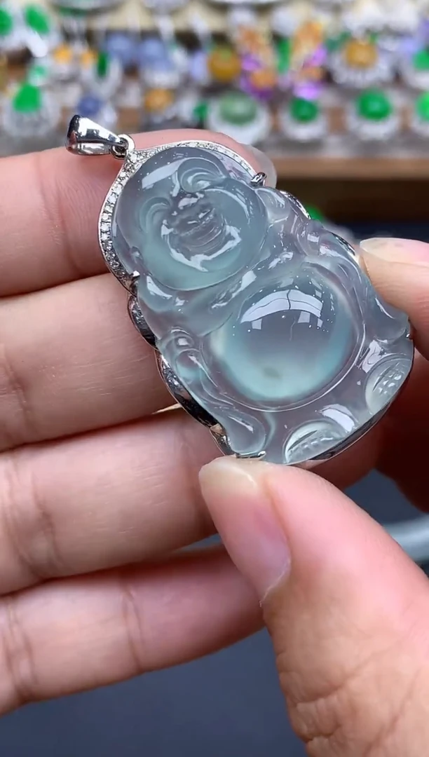 翡翠18K金镶嵌颈饰609-春日珠宝