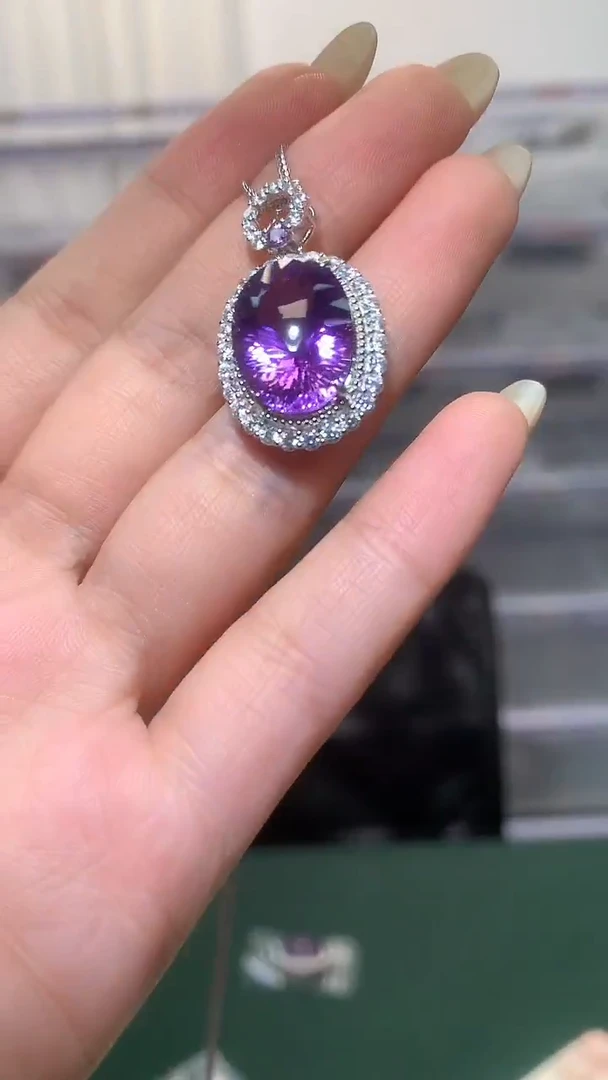 颈饰银S925镶嵌紫晶【宝石世家严选】